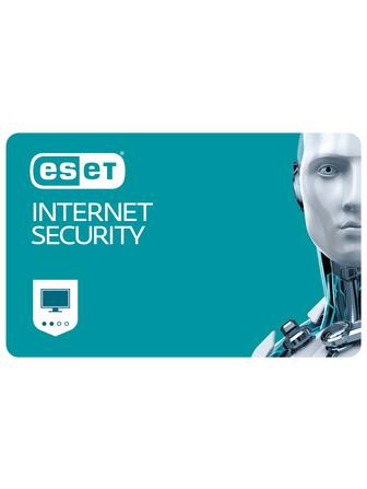 ESET Internet Security, базова на 12 місяців або поновлення на 20 місяців для захисту 5 об'єктів
