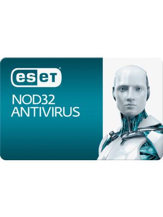 ESET NOD32 Antivirus, базова на 12 місяців або поновлення на 20 місяців для захисту 4 об'єктів